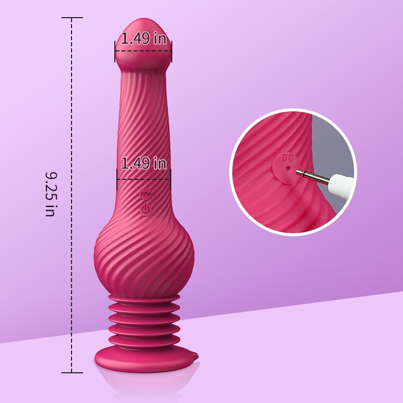 Knot Monster 10 Thrusting Vibrating Huge Dildo 9.25 Inch - Vibegg