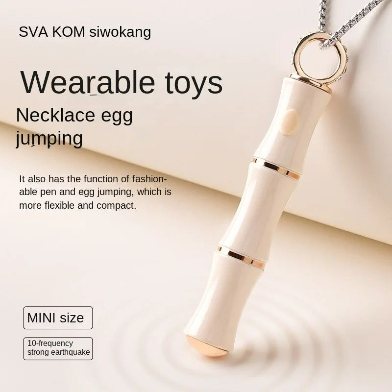 Bamboo Self Necklace Jumper Egg Female Vibrator - Vibegg