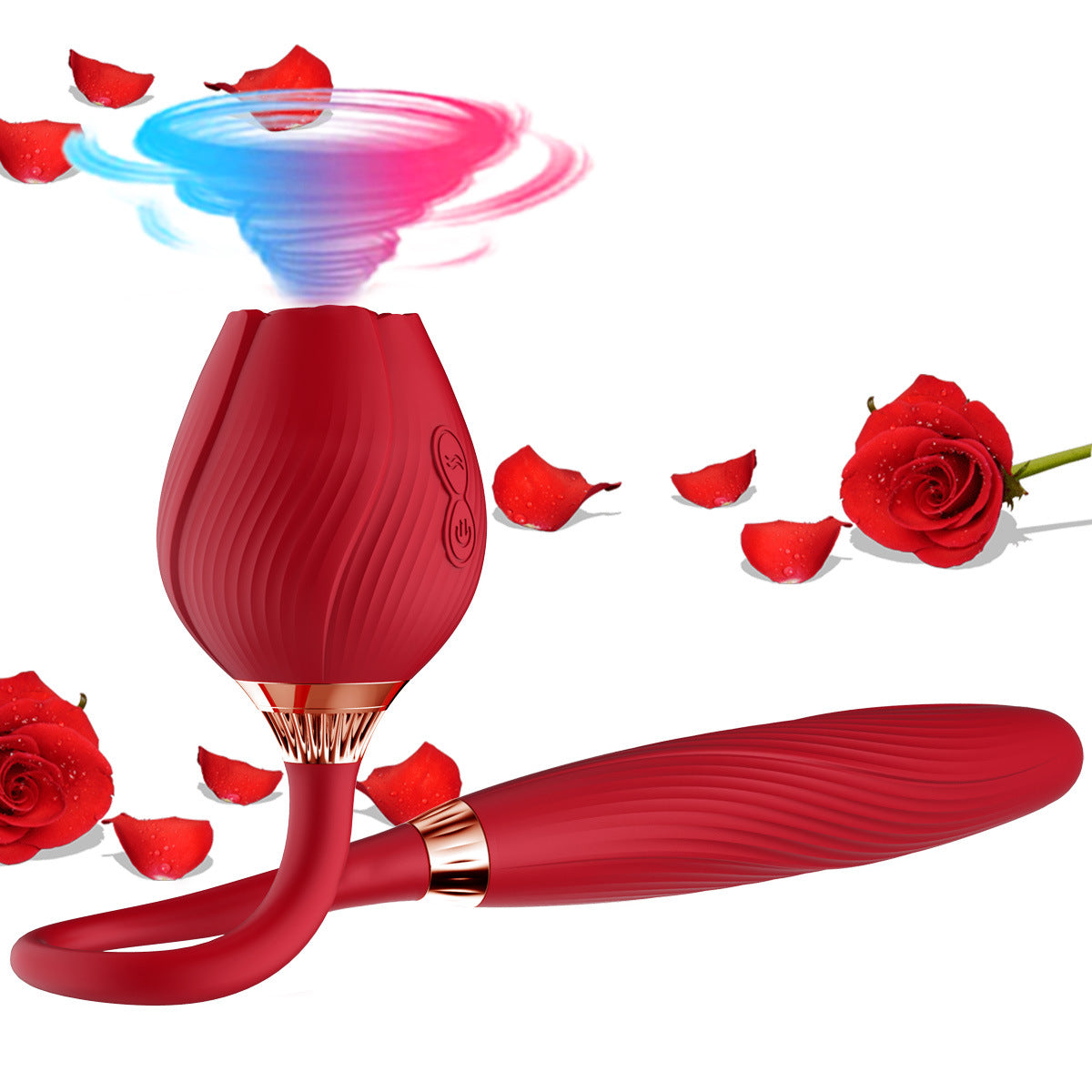 Rose vibrator fully automatic telescopic impact masturbation device - Vibegg