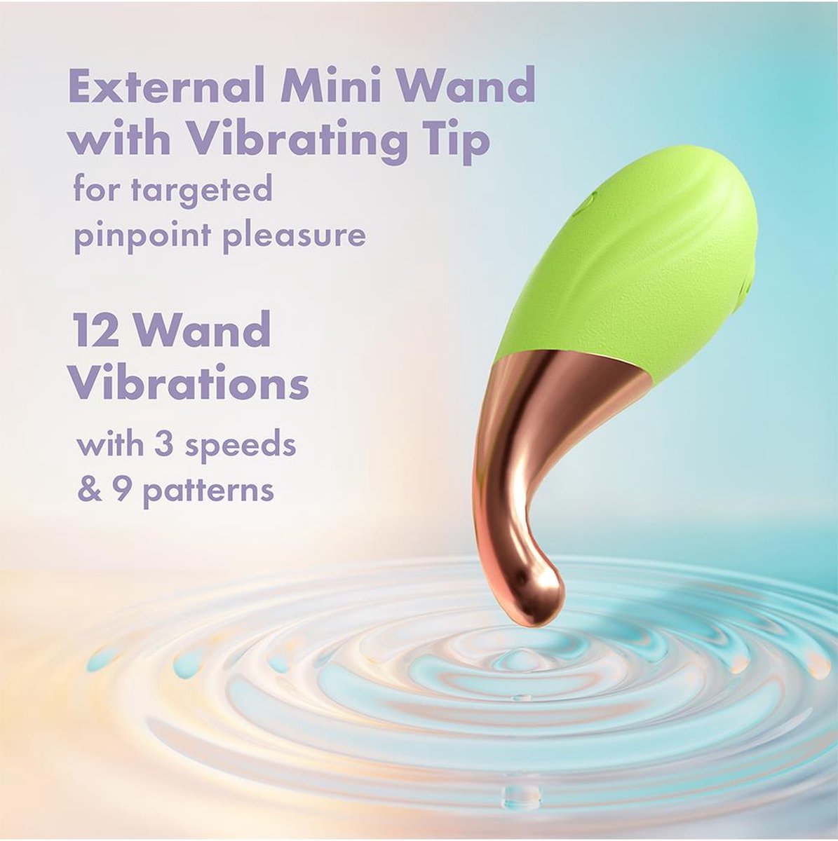 Clitoral Stimulator  Sucking Vibrating massager for women BLOOMING BLISS GREEN BLUSH - Vibegg