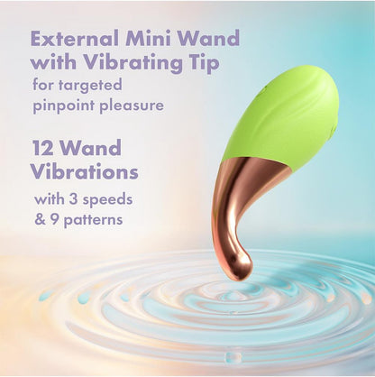 Clitoral Stimulator  Sucking Vibrating massager for women BLOOMING BLISS GREEN BLUSH - Vibegg