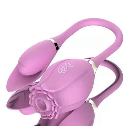 Rose vibrator for women sucking and licking sex toy - Vibegg