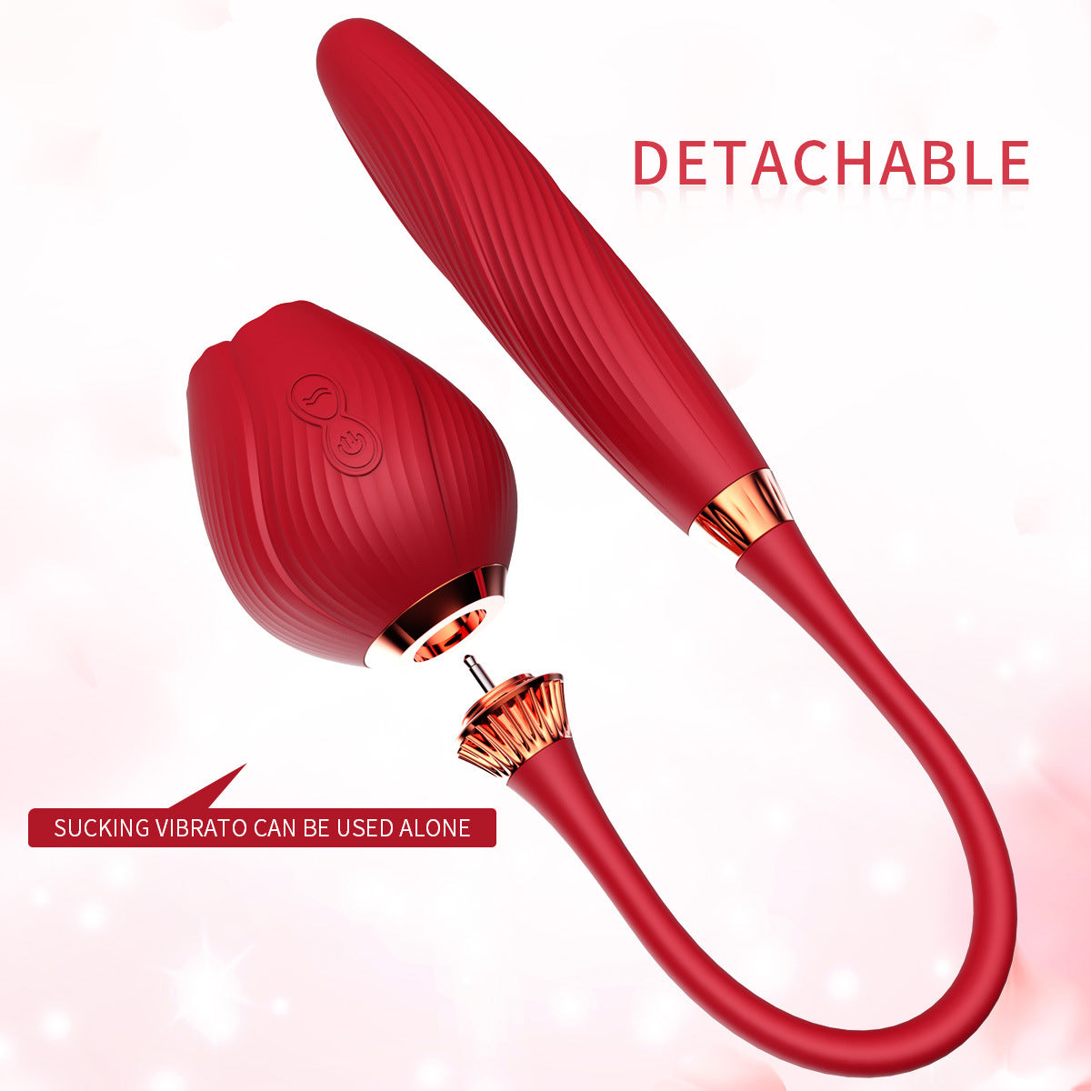 Rose vibrator fully automatic telescopic impact masturbation device - Vibegg