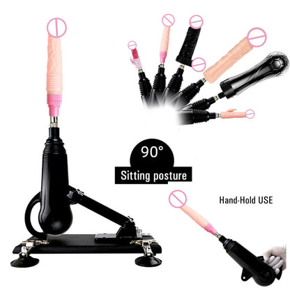 Automatic Sex Machine With Dildo Strong Motor Masturbator Black Love Machines - Vibegg