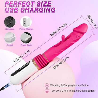 Telescopic Thrust Dildo Machine With 5 Thrusts And 8 Vibration Modes - Vibegg