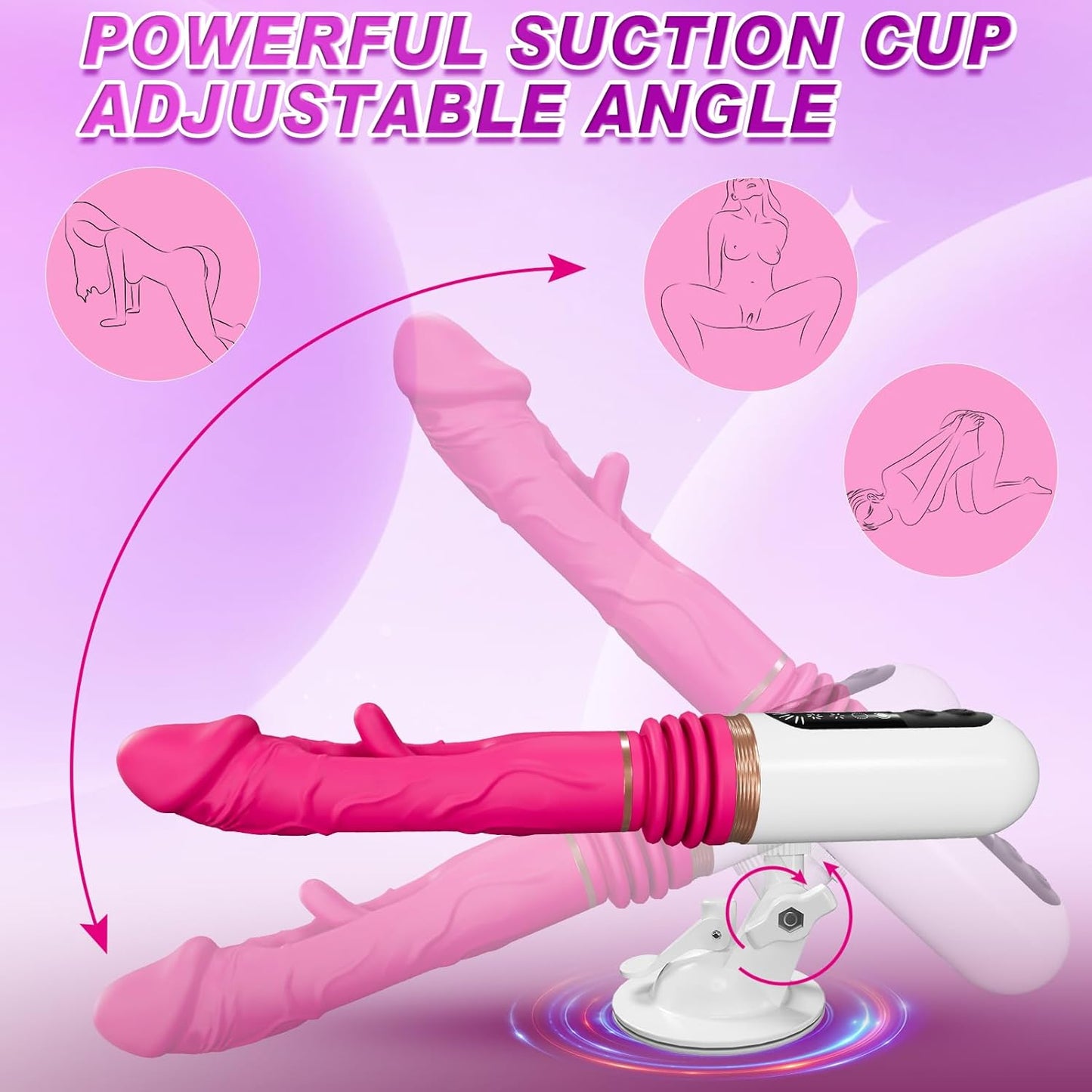 Telescopic Thrust Dildo Machine With 5 Thrusts And 8 Vibration Modes - Vibegg