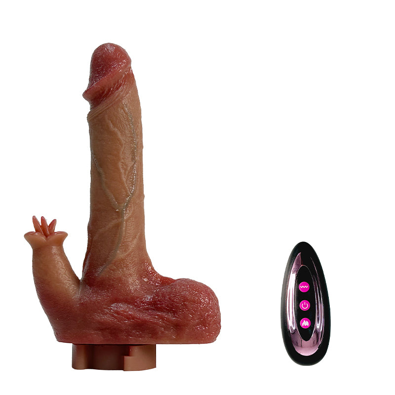 Plush Dildo Machine Thrusting Licking Dildo Machine Sex Toy With Remote Control