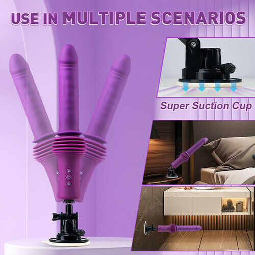 Powerful 145° Adjustable Base Heating Thrusting Vibrating Dildo Machine 11.81 Inch