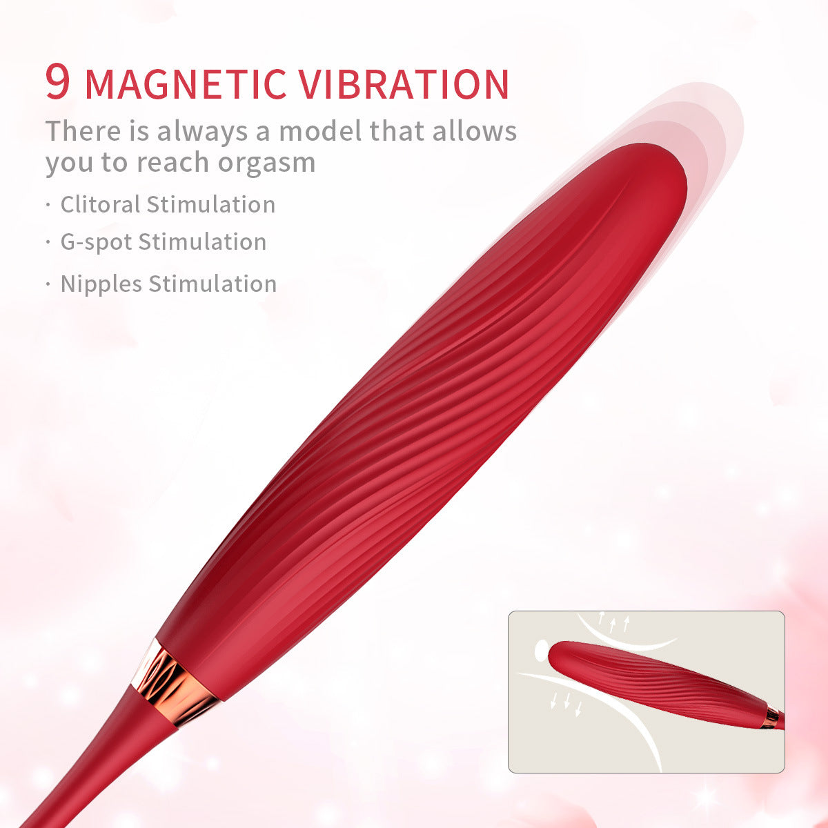 Rose vibrator fully automatic telescopic impact masturbation device - Vibegg