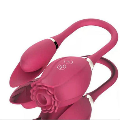 Rose vibrator for women sucking and licking sex toy - Vibegg