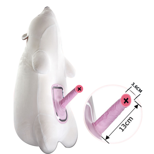 Discreet Polar Bear Pillow Remote Control Sex Machine - Vibegg