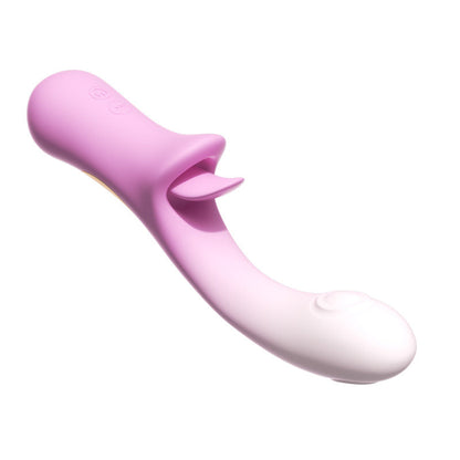 Tongue-licking  tapping vibrating wand - the ultimate orgasm tool for self-pleasure - Vibegg