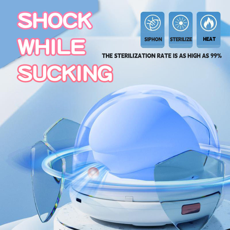 Dolphin Heating Sucking Vibrator With Sterilization Shell - Vibegg