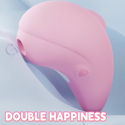 Dolphin Heating Sucking Vibrator With Sterilization Shell - Vibegg