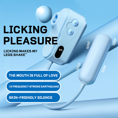 Women's Sucker Clitoris Licker Vibrator Sex Toys Tongue Licking Earphone Design - Vibegg