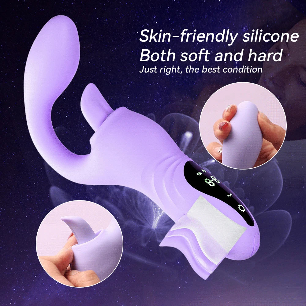 Half Curved Sweet Tongue G-Spot Heating Vibrator - Vibegg