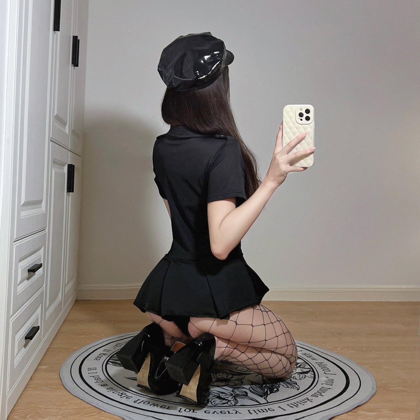 J-2052  Midnight officer dress sexy cosplay