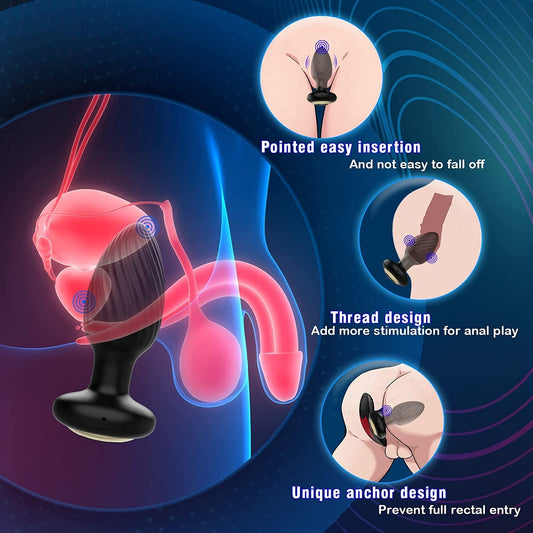 Noah - Wireless Remote Control Rotating & Vibrating Male Prostate Massager