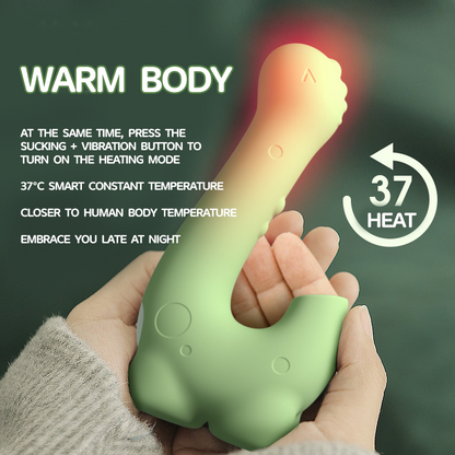 Little Dinosaur Sucking Heating Vibrator - Vibegg