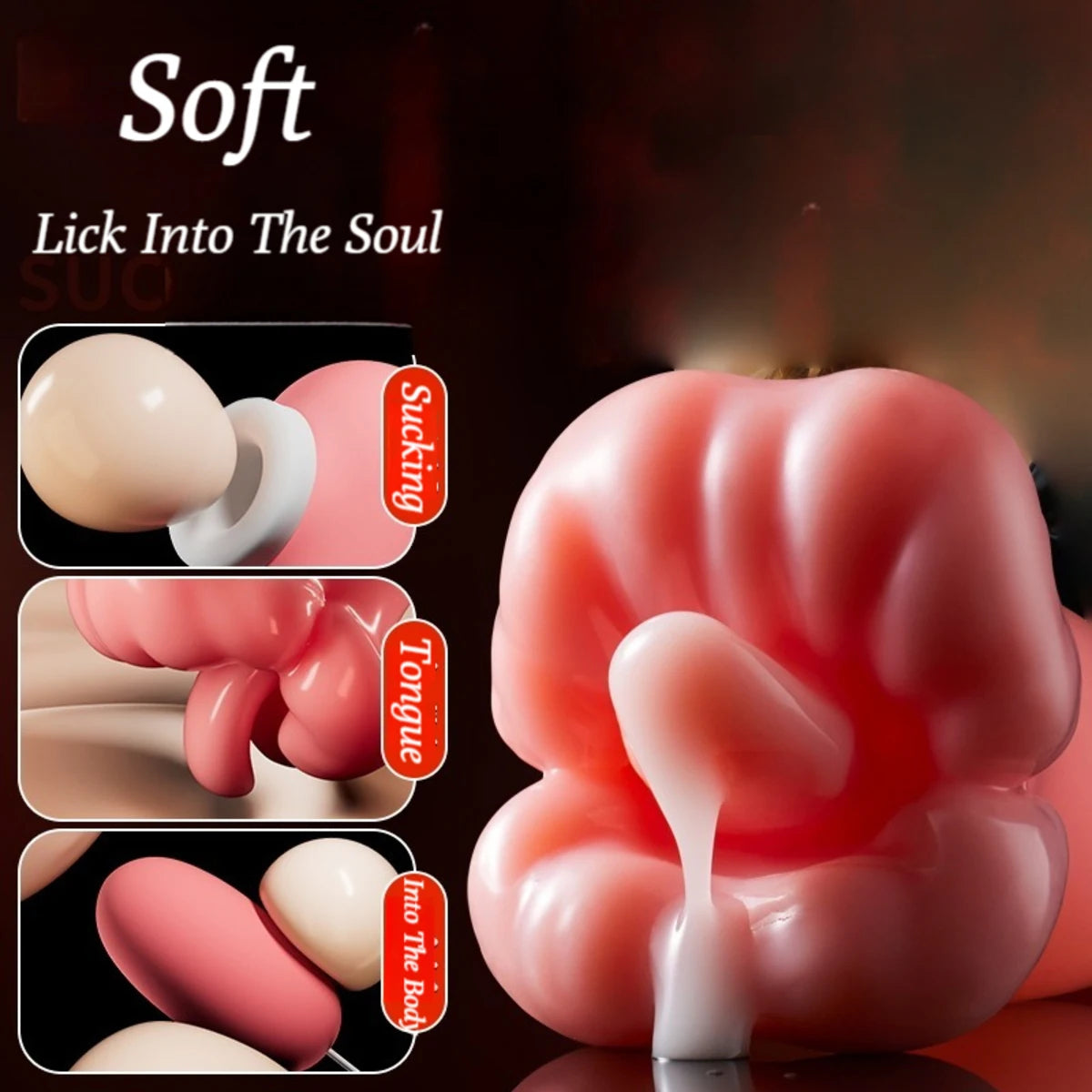 2 In 1 Tongue Licking Sucking Vibrators For Women - Vibegg