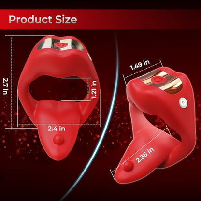 Penis Ring Tongue Design with 9 Vibration Modes