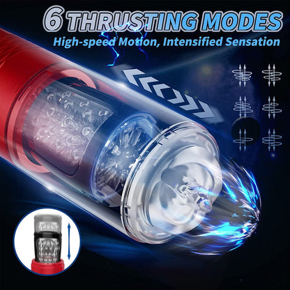 Strong stimulation Innovative Motors Telescoping LCD Display Masturbator