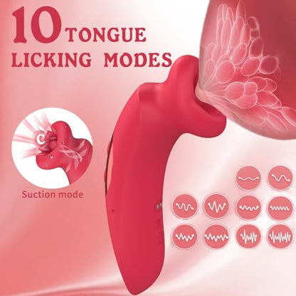 G Spot Vibrator Sucking Vibrator 10 Vibration Modes and 10 Kissing Modes - Vibegg