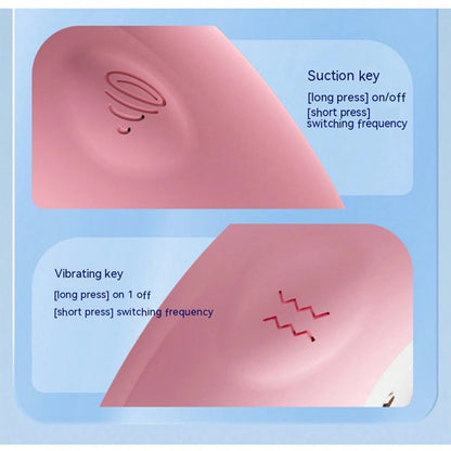 Dolphin Heating Sucking Vibrator With Sterilization Shell - Vibegg