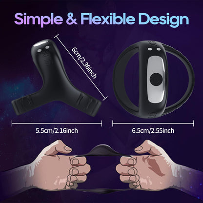 Vibrating Cock Ring with APP, Triangular Penis Ring with 10 Vibration Modes