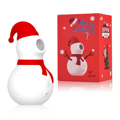 Christmas Snowman Vacuum Powerful Sucking Vibrator - Vibegg