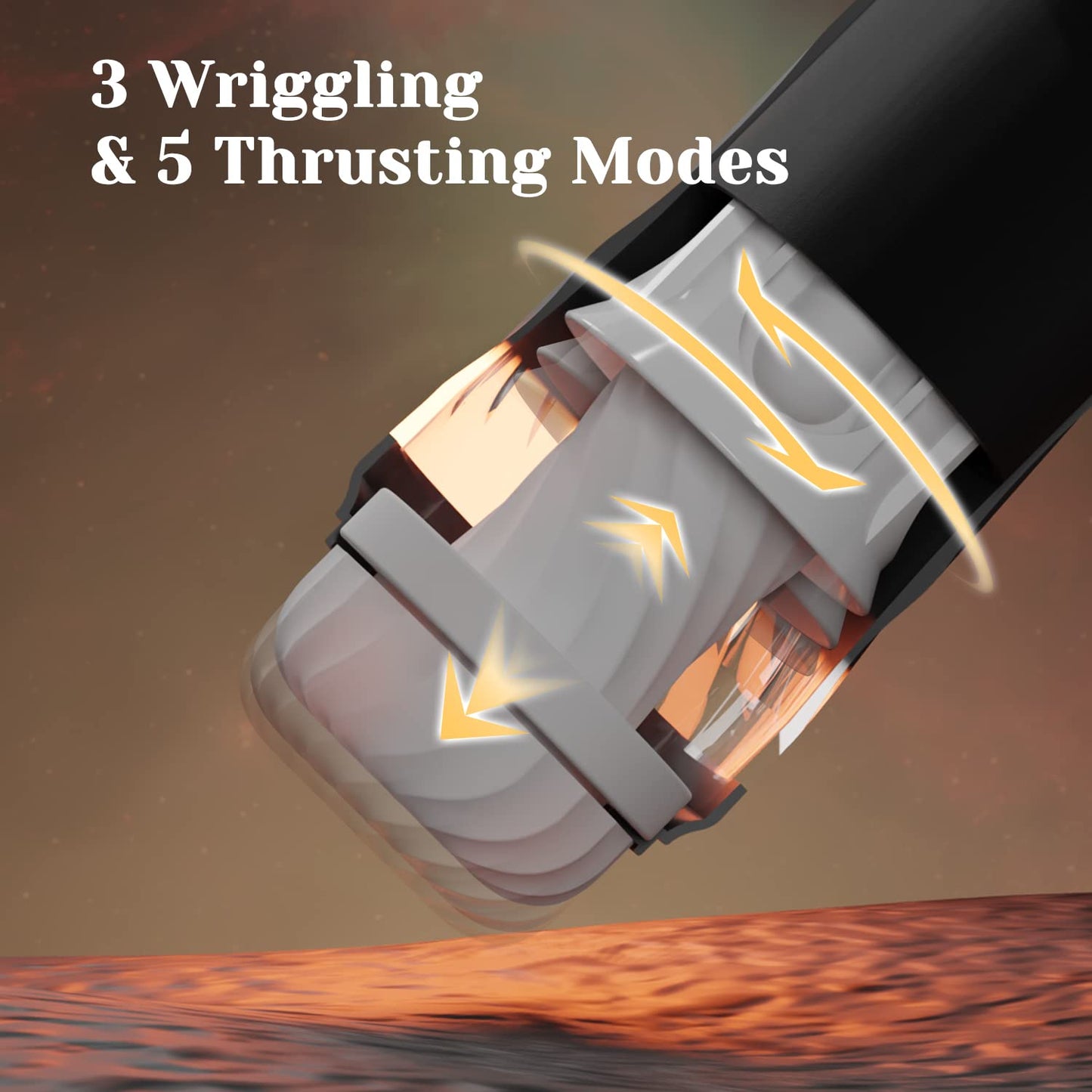 Rocket 3d Realistic Textured Electric Stroker With 5 Thrusting Rotating Modes