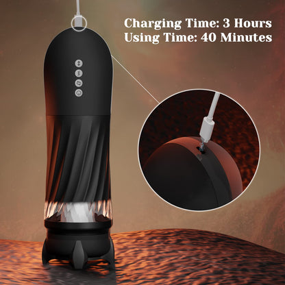 Rocket 3d Realistic Textured Electric Stroker With 5 Thrusting Rotating Modes