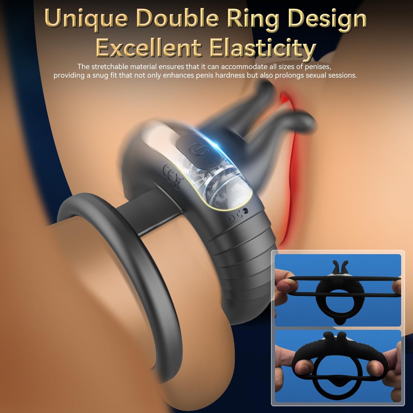 Bunny Ring IV Waterproof Male Sex Toys for Men Couples Cock Rings Adult Toys