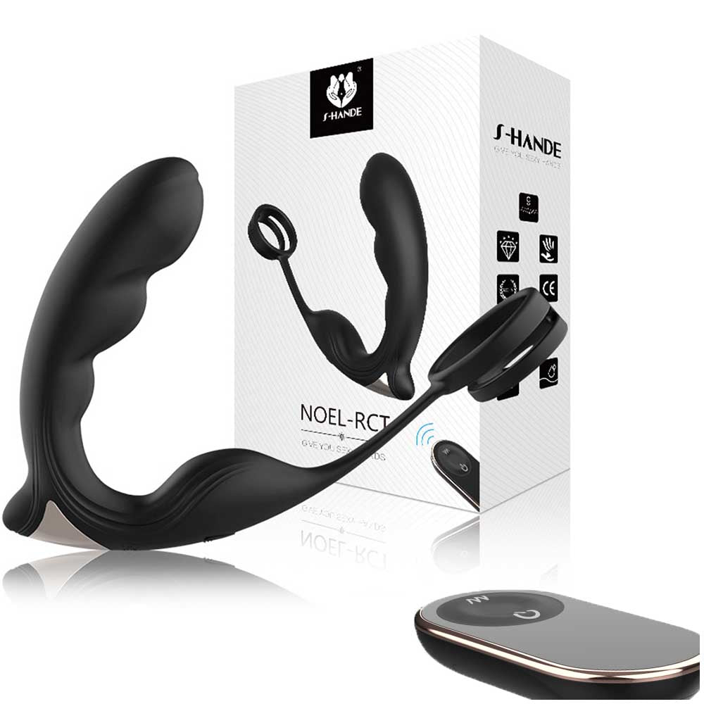 9 Speed Vibrating Prostate Massager Delayed Ejaculation Ring Anal Plug Vibrator With Remote Control