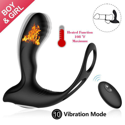 Prostate Massage Vibrator Anal Plug Wireless Control Delay Ejaculation Ring