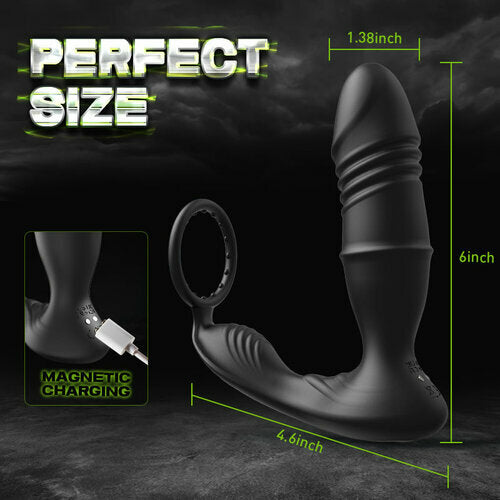 Mason APP/Controller & 9-Telescopic /Vibration & Cock Rings Prostate Massager