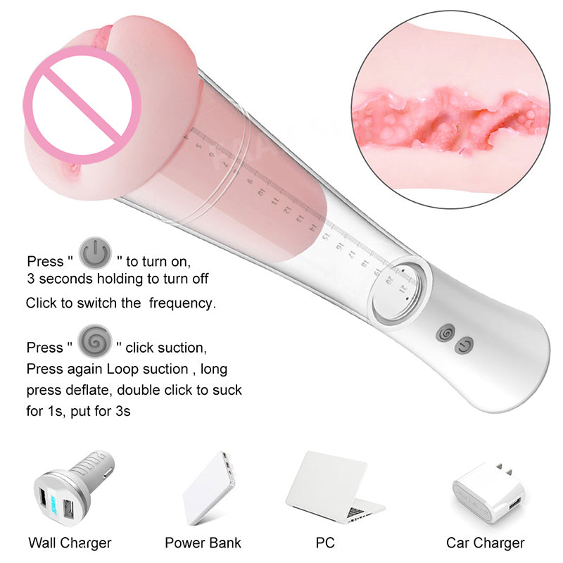 Male Masturbation Cup Penis Extender Vacuum Pump