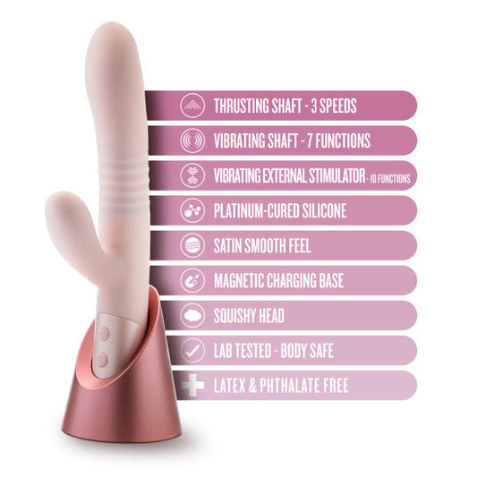 Blush Fraya Rabbit Rechargeable Vibrator Pink - Vibegg